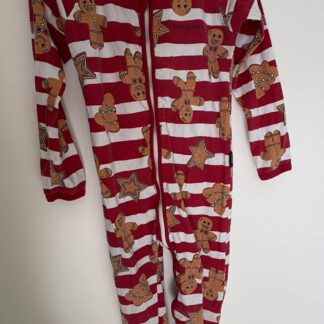 Gingerbread Red Stripe Zippy - Bonds