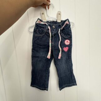 Pink Heart Detail Denim Jeans