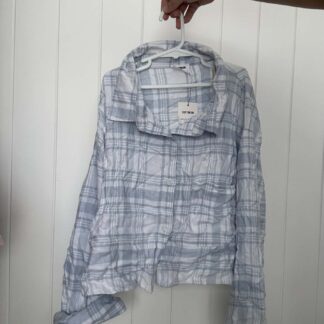 Crop Blue Flannel