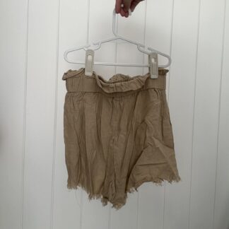 Tan Linen Shorts