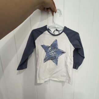Long Sleeve Blue Star Shirt