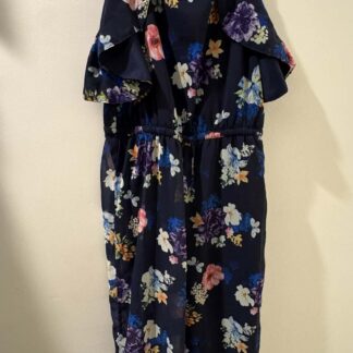 Black and Floral Jumpsuit